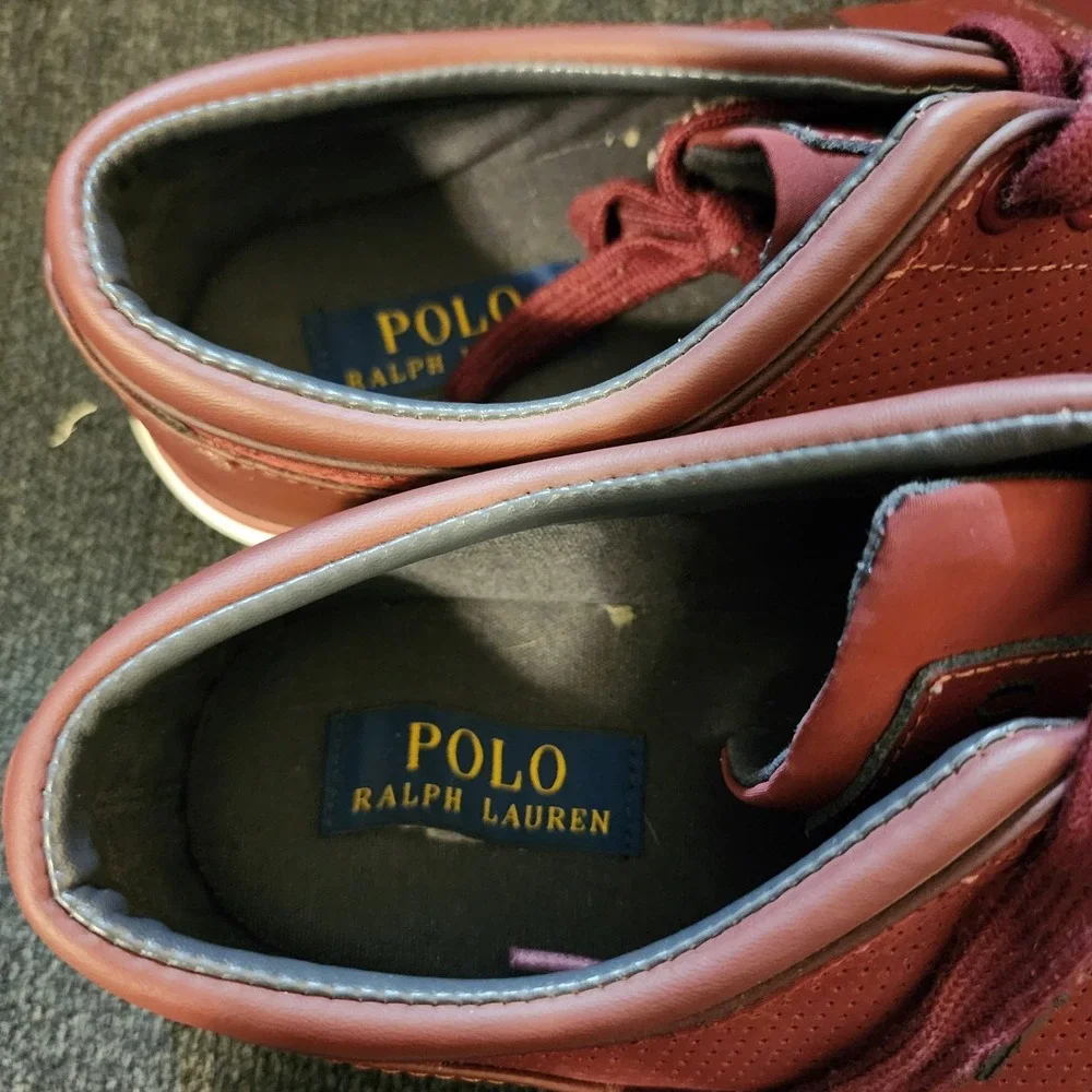 Polo Ralph Lauren Mens Faxon Low Lace Up Shoes Size 10D Preppy Sneakers‎